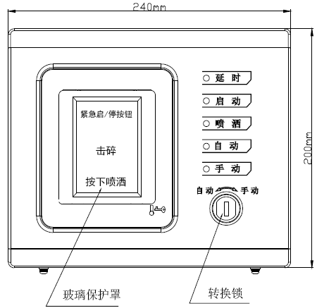  GS8204手自動轉換開關外形示意圖